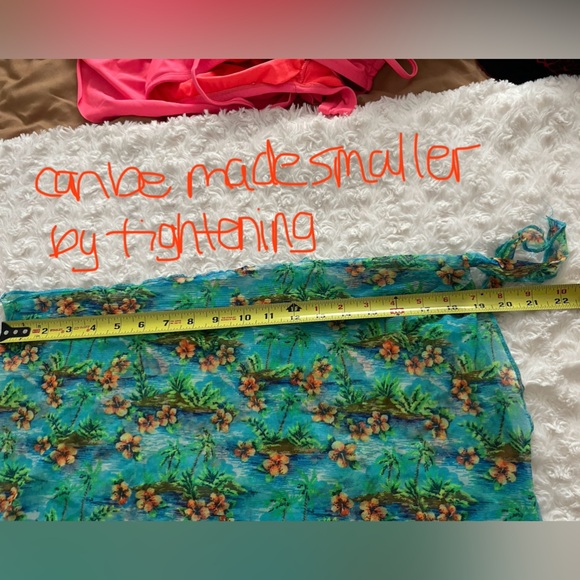 Vintage Hawaiian Beach Bathing Suit Sarong Coverup Skirt Sz S-L - Picture 4 of 4